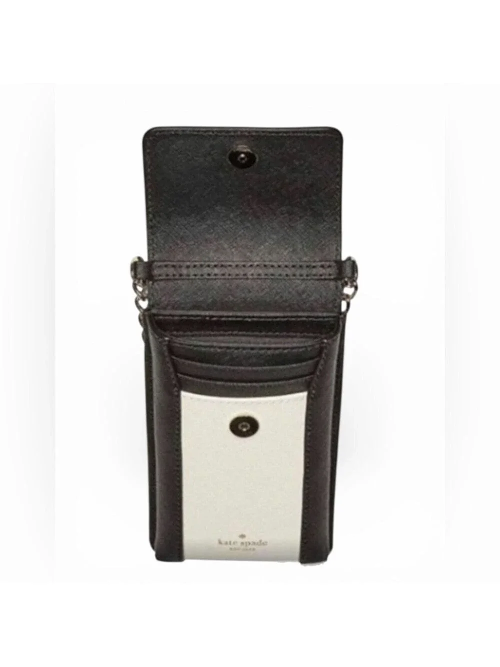 Kate Spade New York Owl Phone Crossbody Bag Black White Novelty EUC